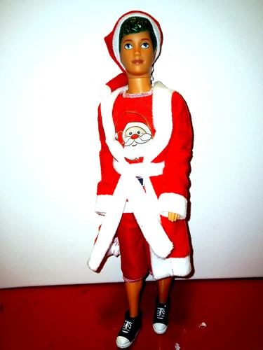 Glittery Green Hair Repainted 90's Kevin Skipper Elf Barbie Doll OOAK