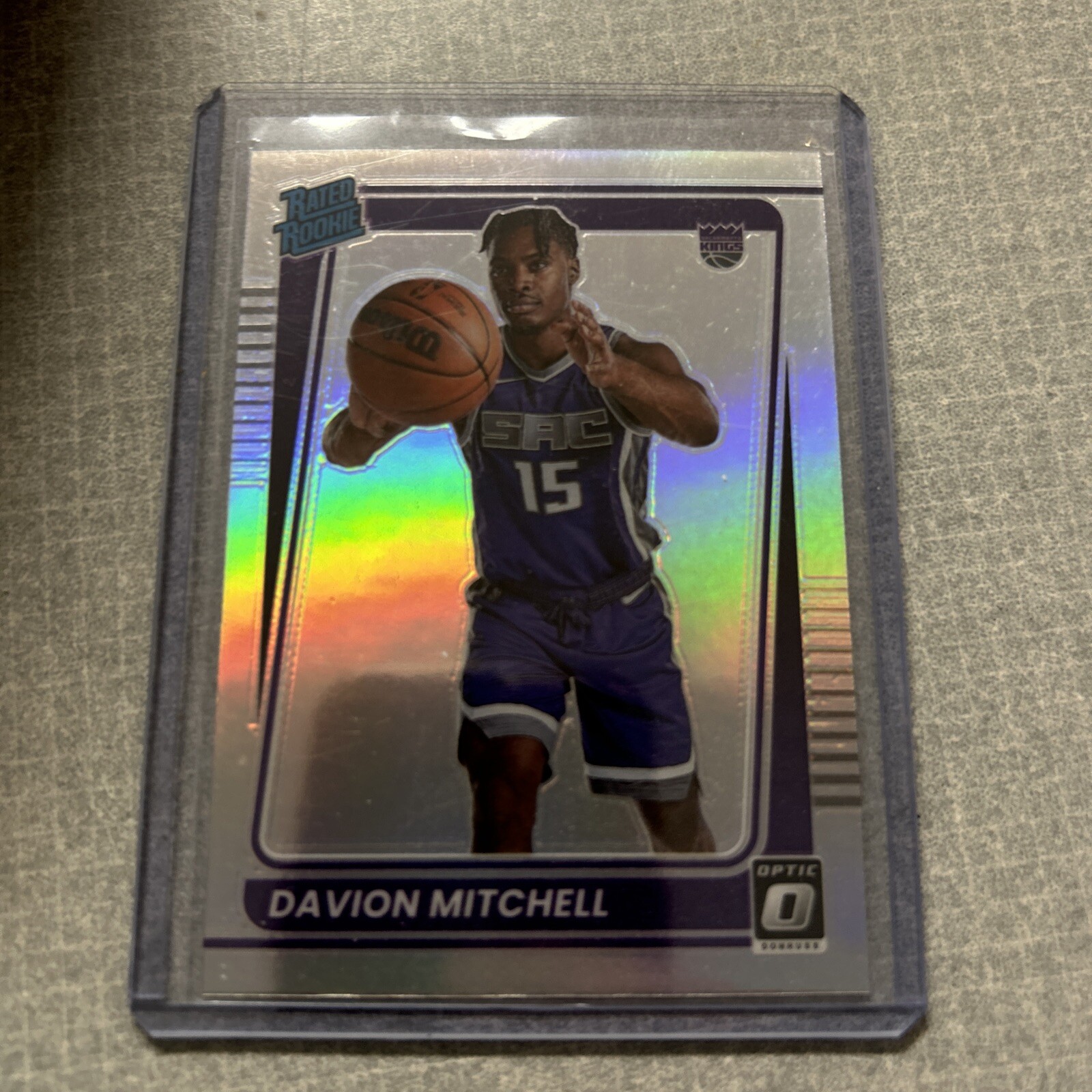 2021-22 Donruss Optic Davion Mitchell Rated Rookie Holo Prizm #155 RC Silver