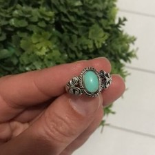 Turquoise 925 Silver Western Southwestern Ring Size 8