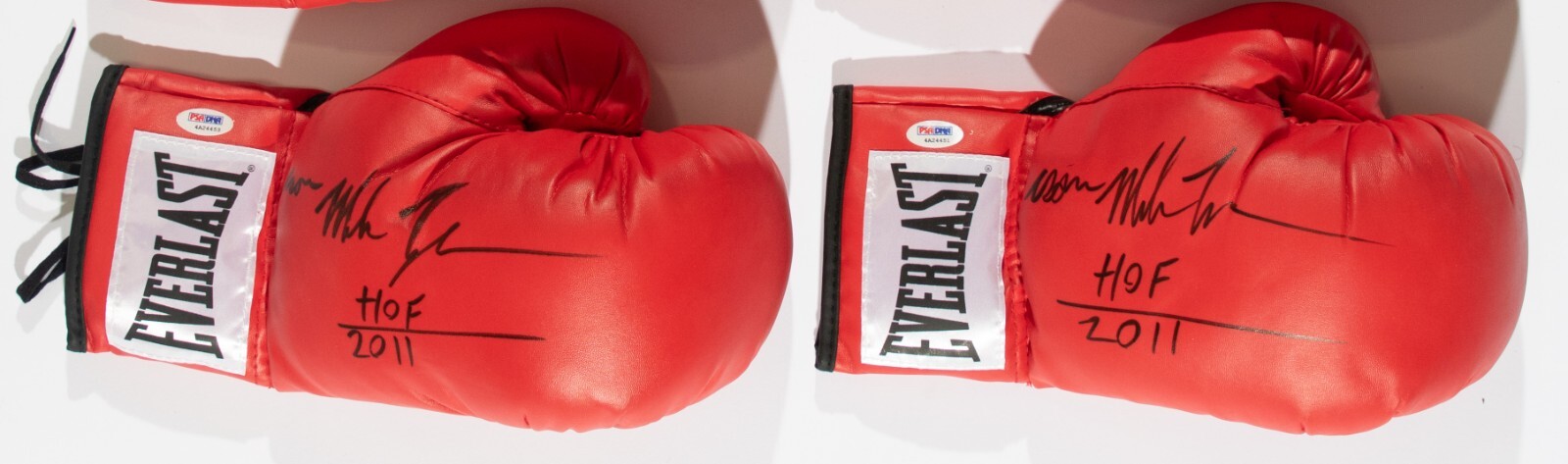 Mike Tyson Signed Everlast Boxing Glove PSA/DNA COA w/ HOF 2011 & IRON Auto'd R view 2