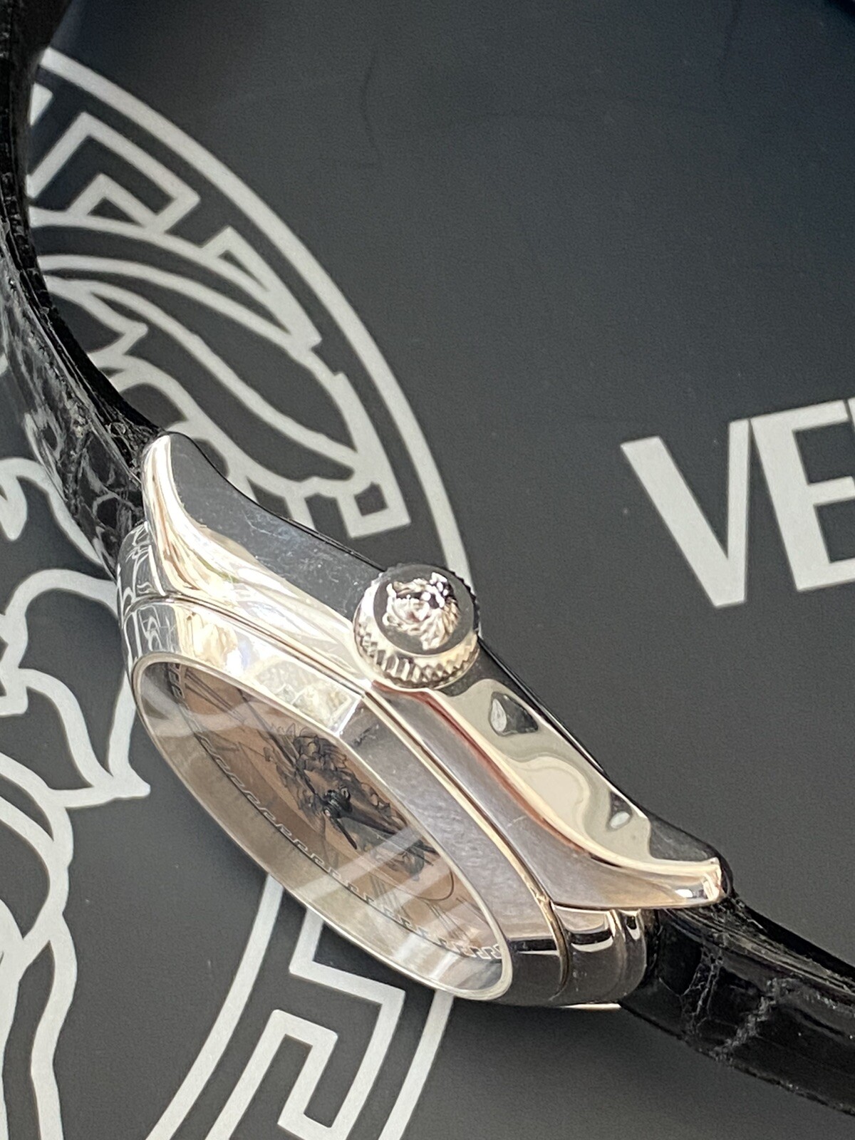 Rare Mens Franck Muller for Versace Limited Edition Medusa Watch 37mm Box Papers - Image 4