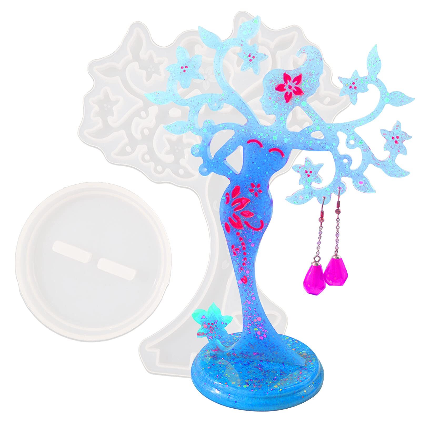 Silicone Jewelry Organizer Molds for Epoxy Resin Necklace Casting-image