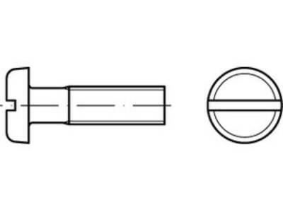 1000 x Flachkopfschrauben mit Schlitz ISO 1580 A 4 M 3 x 8 A 4 VES, CAB FASTENIN