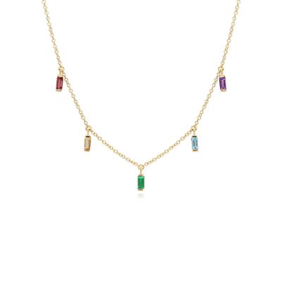 Inilbran Collier Ras Du Cou Bohème En Cristal Arc-en-ciel Coloré Avec