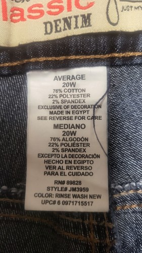JMS Classic Denim Womens Straight Leg Blue Jeans Size 20W - Picture 7 of 7