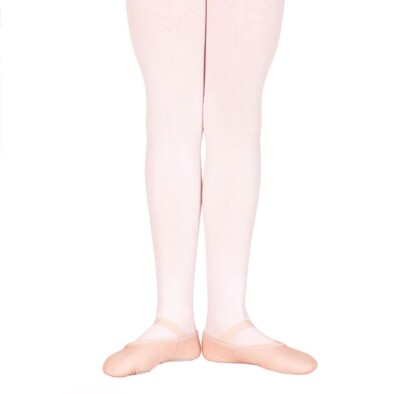 BLOCH Girl's Endura Footed Tights Pink Sz CHM 140498