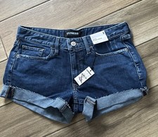 NWT Express Shortie Relaxed Low Rise Denim Shorts Sz:6