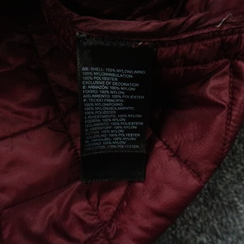 The North Face Jacket Mens Extra Large Dark Red Thermoball Full Zip Pockets - Picture 5 of 10