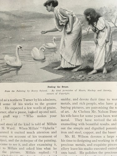 Henry Ryland Artist Artwork Rare Old Antique Article 1898 Painter Dance - Picture 5 of 5