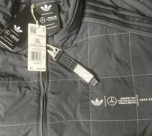 NWT Adidas Mercedes-AMG F1 Racing Jacket Bad Bunny Dark Grey XL KH4143 $250 image 3