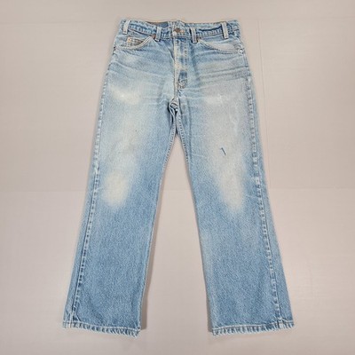 Vintage Levis 517 Jeans Herren Blau W34 L27 Bootcut Leg Orange Tab Made In USA 90s