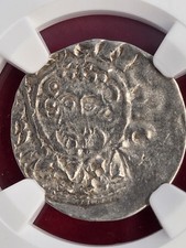 King John Penny Walter London Class 5b1 NGC XF Details Medieval