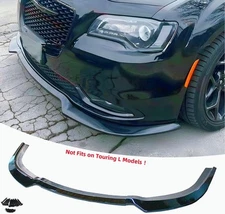 Glossy Black Front Lip Splitter Fits Chrysler 300 C S Limited Touring 2015-2023