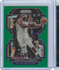 Zion Williamson 2021 Panini Prizm Green Prizm Basketball Card # 108