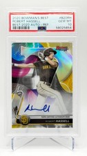 2020 Bowman's Best Robert Hassell Refractor AUTO PSA 10 GEM MINT Nationals RC