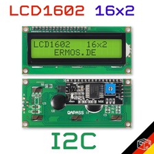 LCD1602 Display Gr&uuml;n Modul HD44780 I2C ESP32 ESP8266 Arduino Raspberry Pi 16x2