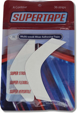 Supertape 1" curved strips A shape 72 total pcs lace hairpiece wig toupee tape