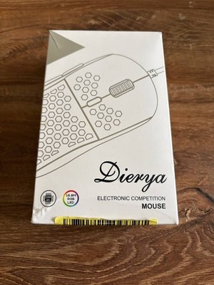 Dierya Gaming Maus | RGB LED | 12800 DPI | Ultra Leicht | Weiß |