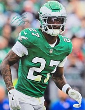 Quinyon Mitchell Autographed Philadelphia Eagles 11x14 Photo Kelly Green JSA