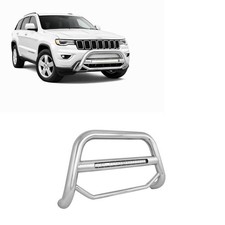 Black Horse Max Beacon Bull Bar No Skid Plate Ss Fit 11-21 Jeep Grand Cherokee