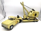 VTG Tonka 1959 State Hi-Way Dept Green Semi Trailer & Crane Parts/Restoration