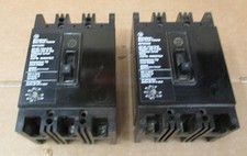 Lot of 2 Westinghouse MCP03150RR Circuit Breaker 30 Amp  15 Amp 3 Pole 600 V