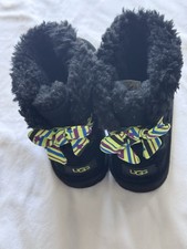 UGG Classic Mini Bailey Bow II Black Boot Size US 4 EK 3
