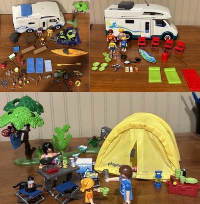 Playmobil Camping 5435- Camping Adventure 9318 - RV 6671 Lot Of 3 Sets