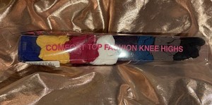 Fashion Knee High Hosiery Multi Color 8 Pair Plus Size Fits 9-1/2 To 13