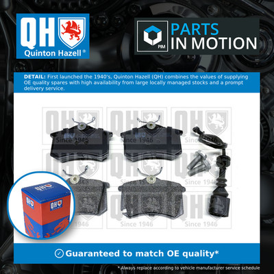 Brake Pads Set fits SEAT IBIZA 6L1 1.9D Rear 04 to 08 QH 1K0698451A 6Q0698451