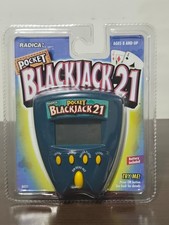 Vintage Radica Pocket Blackjack 21 Handheld Electronic Game 1999 SEALED NOS 8021