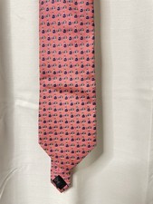 J.S. Blank Mens Tie Pink Snail Print Tie Silk