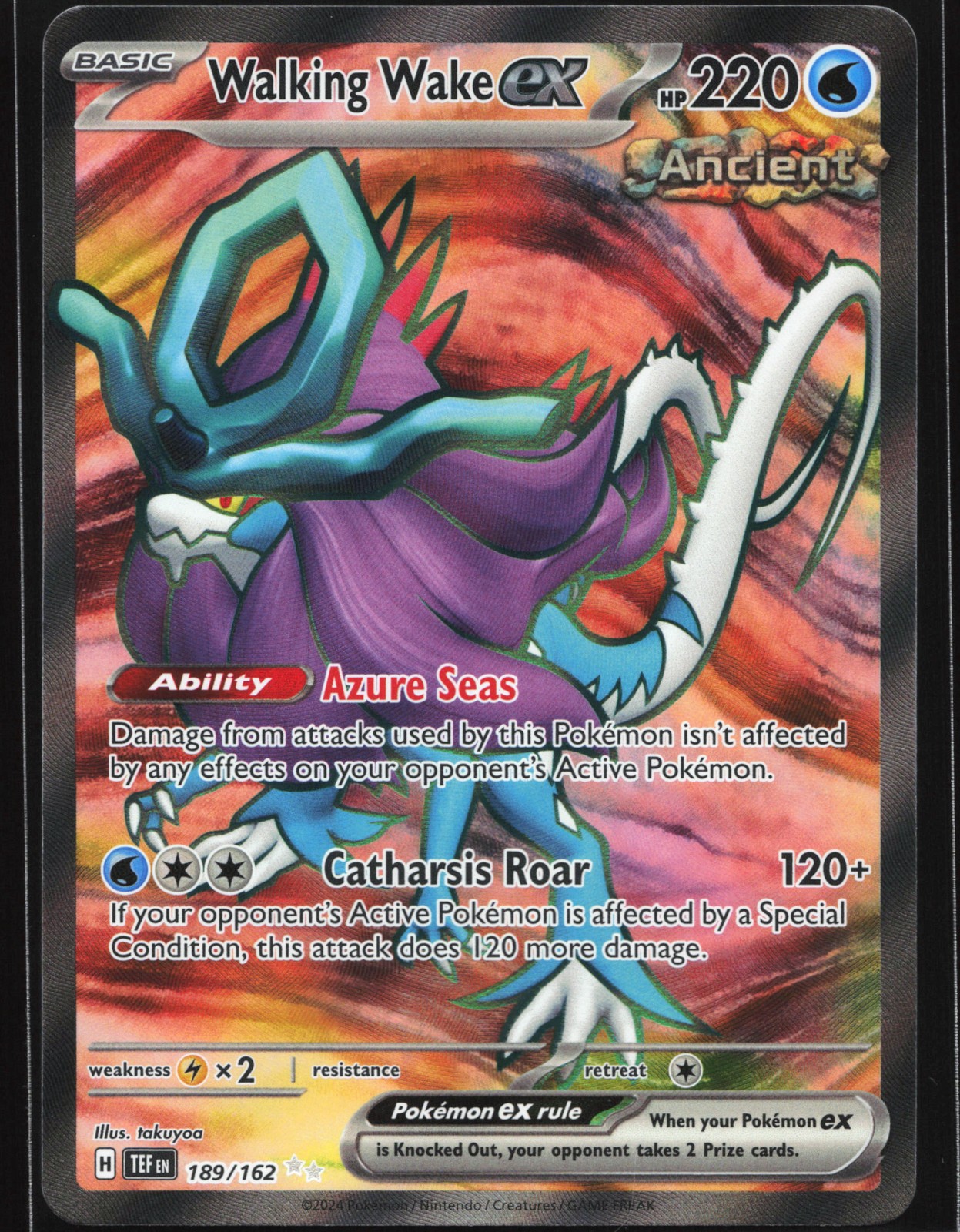 Walking Wake ex 189/162 SV05: Temporal Forces Ultra Rare Pokemon Card