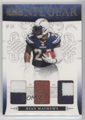 2010 Playoff National Treasures Trios Prime 37/49 Ryan Mathews #13 Rookie RC 1n0