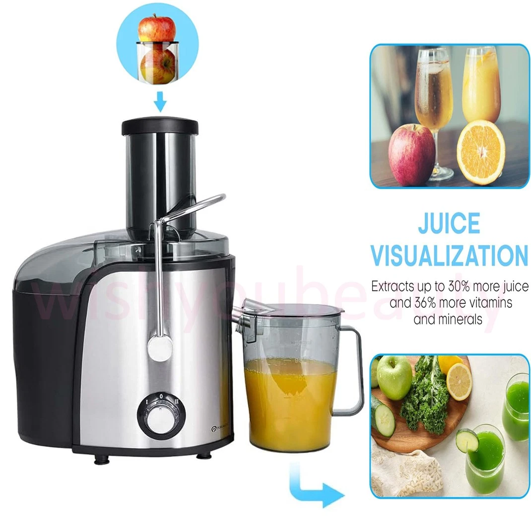 800W 500ML Juicer Machine Whole Fruit Vegetable Juice Extractor Stainless Steel