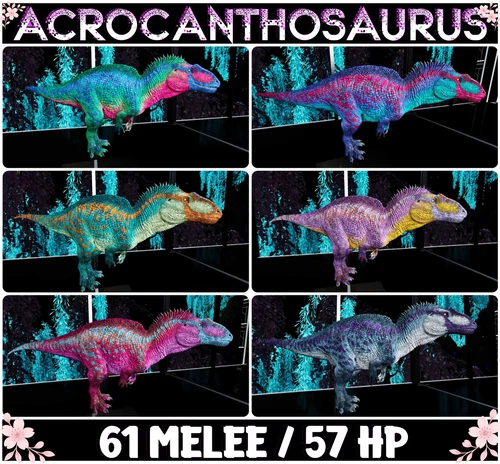 Acrocanthosaurus 61MD/57HP/LVL225 CLONES ARK? Survival Ascended PVE