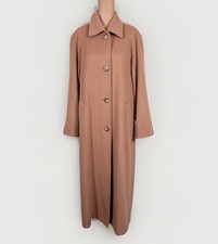 Vtg 70s Pendleton 100 Wool Camel Button Up Collared Overcoat Womens Size 10