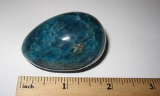 2" POLISHED RICH BLUE APATITE CRYSTAL STONE MINERAL EGG MADAGASCAR  88.7gram 4