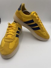 Adidas Barreda Decode Utility Yellow Dark Blue Stripe Sneakers JP9668 Mens 9.5