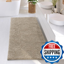 Hearth Harbor Bathroom Rugs, Chenille Bath Mat - Machine Washable Bath Mats fo