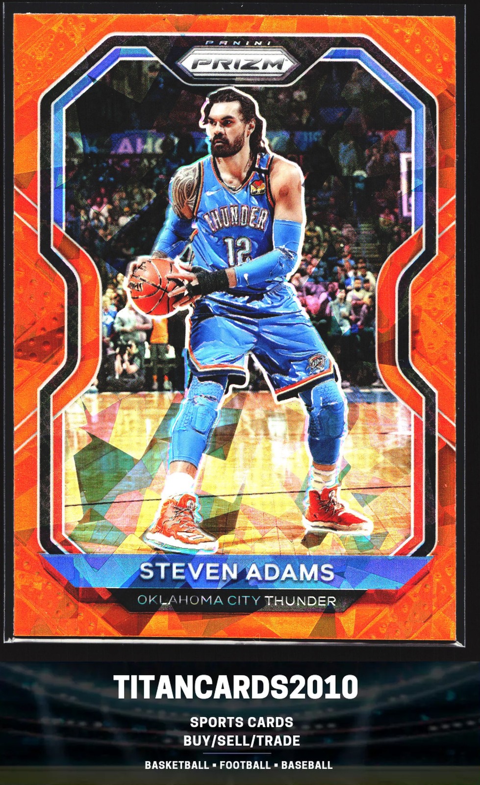 Steven Adams 2020-21 Panini Prizm Orange Ice Prizm Oklahoma City Thunder #110