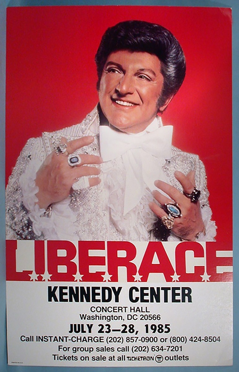 1985 Liberace Original Concert Poster Live Stage Kennedy Center