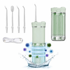 Water Flosser, Mini Portable Oral Irrigator, Telescopic Water Tank, 4 Noz