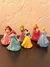 Disney Princess Deluxe Figurines Lot Of 6 Cake Topper Toy Figures Miniature