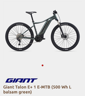 Giant Talon E+ 1 E-Mountainbike 500Wh 36V Mittelmotor 29'' grün ( mit ladekabel )