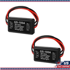 Gs-100a Led Strobe Controller 2pcs Dc12-24v Vehicle Brake Tail Light Flasher Gs-100a Led Strobe Controller 2pcs Dc12-24v Vehicle Brake Tail Light Flasher