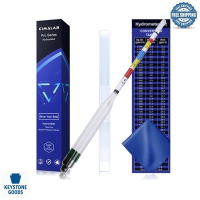 Triple Scale Hydrometer for Wine, Mead, Beer & Kombucha - Accurate ABV & Brix...