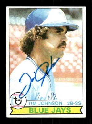 1979 Topps  #182 Tim Johnson  signed autograph centered, crisp blue sharpie EAA1