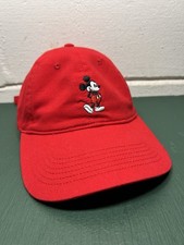 Mickey Mouse Disney Hat Adult Unisex Red Baseball Cap Adjustable Strap