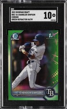 2022 BOWMAN CHROME DRAFT GREEN REFRACTOR #BDC-26 CHANDLER SIMPSON SGC 10 GM
